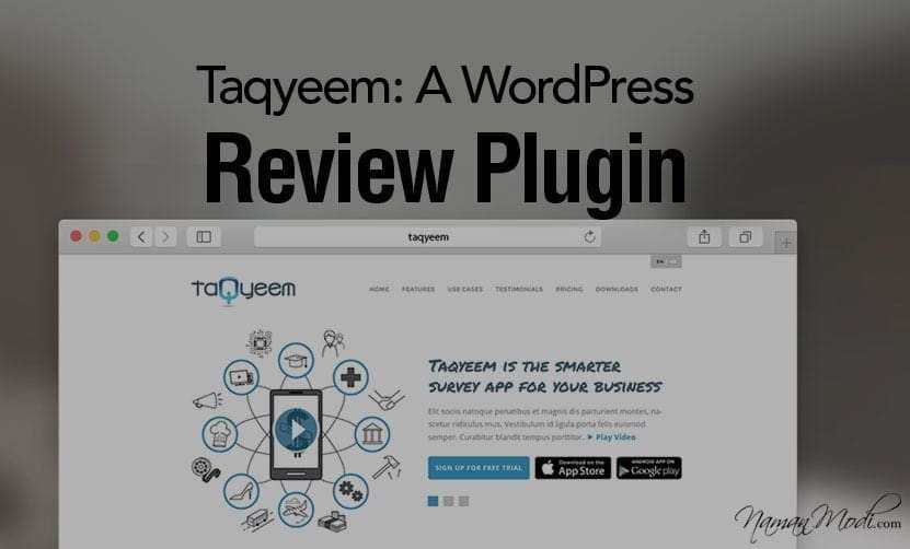 Taqyeem A WordPress Review Plugin NamanModi 2