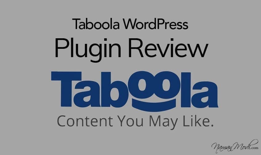Taboola WordPress Plugin Review NamanModi