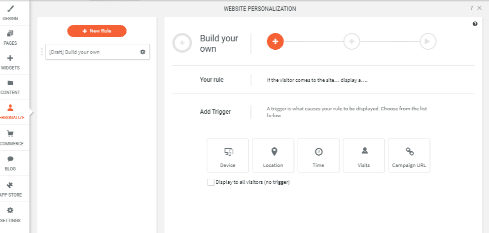 Duda website builder- Website personalization