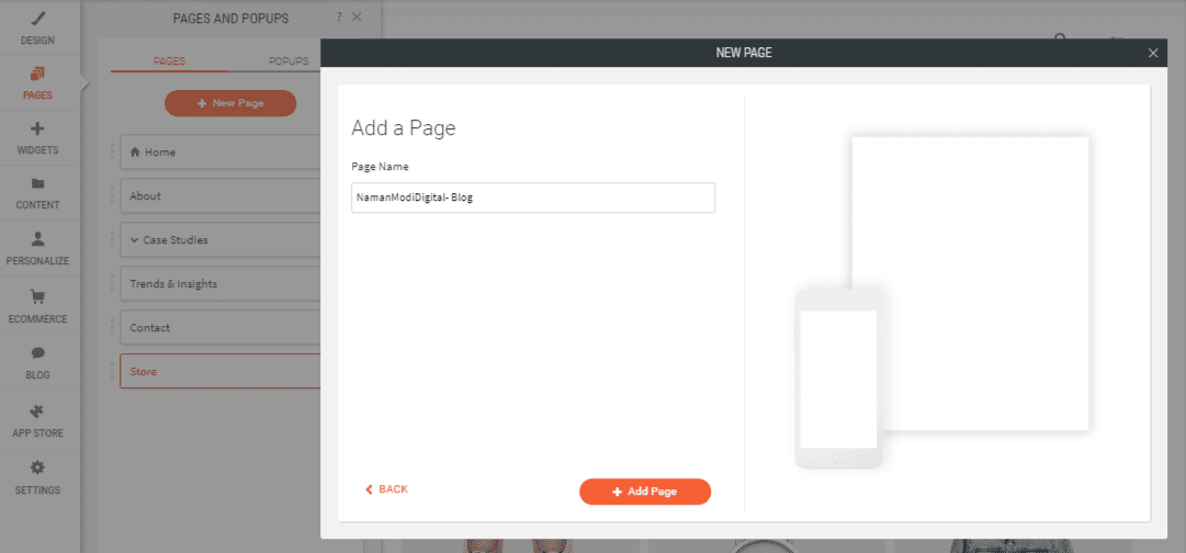 Duda website builder- Editor
