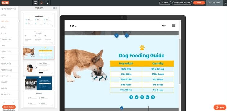 Duda website builder