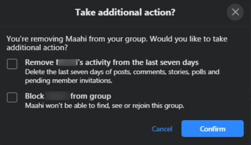 how to delete facebook - Remove member