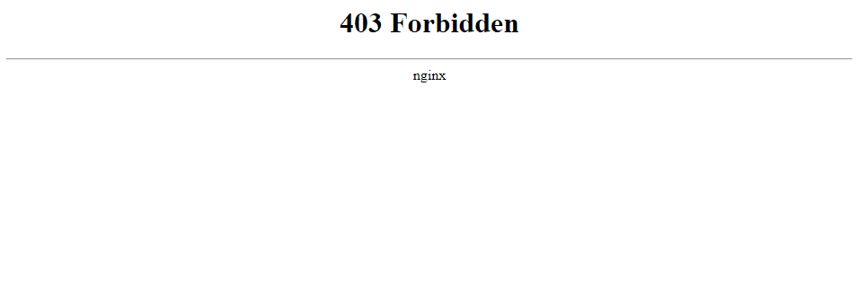 403 Forbidden Error