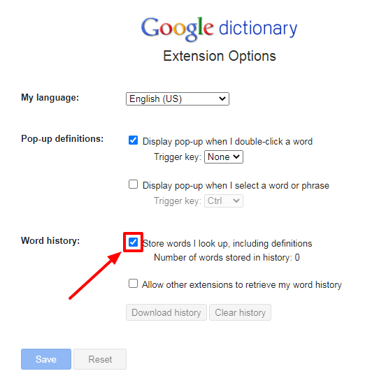 Google Dictionary Extension-step 3