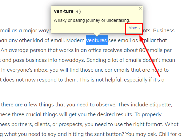 google dictionary extension
