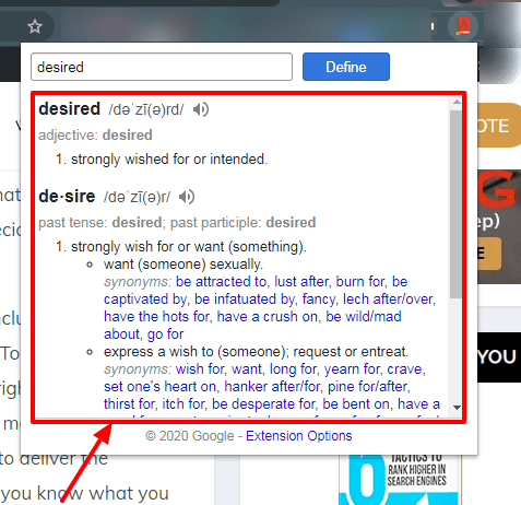 Google Dictionary Extension-step 5
