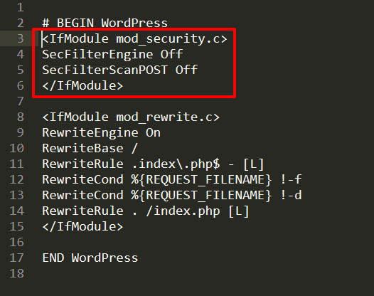 403 Forbidden error - Mod security
