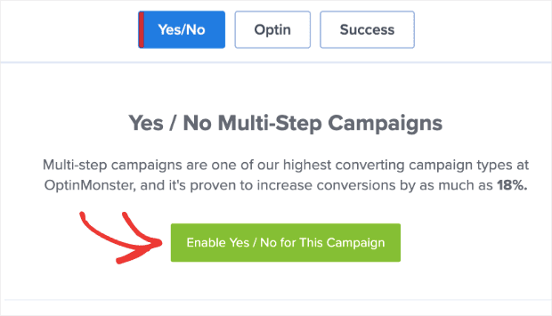 multi step conversions - Enable Yes No multi step campaigns