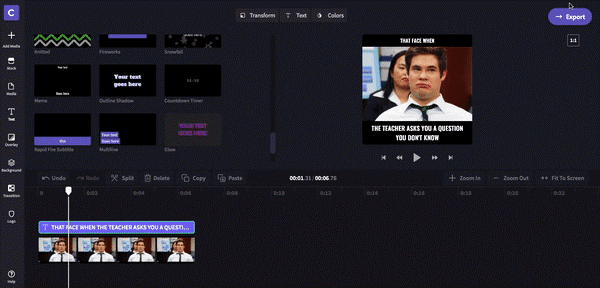Quick Meme generator - Clipchamp