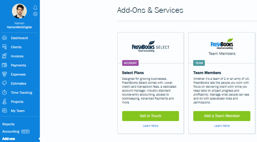 Freshbooks- Third party apps