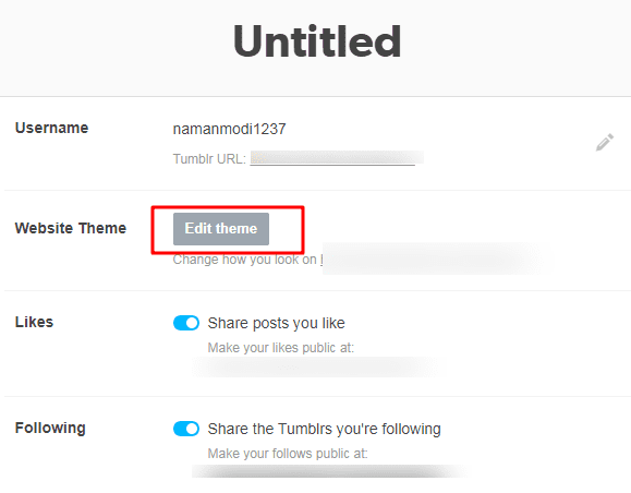 Free tumblr themes - Edit Theme
