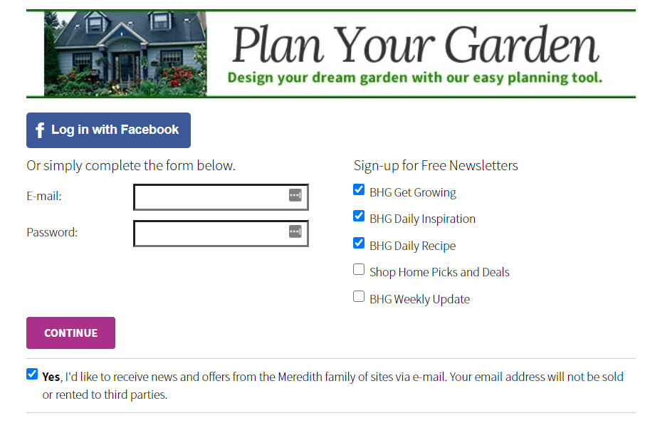 Free Landscape Design Software - Better Homes and Gardens Registration