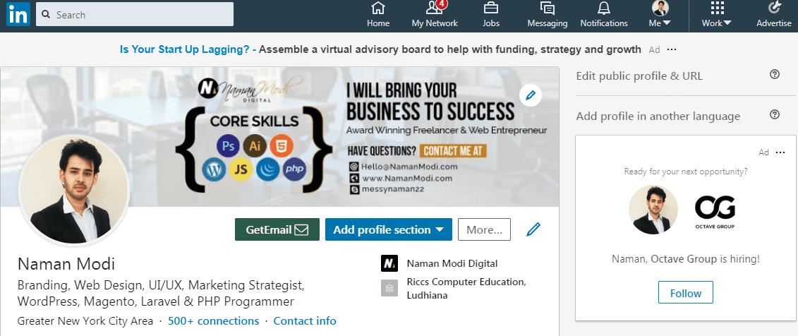 marketing for beginners : Naman Modi LinkedIn