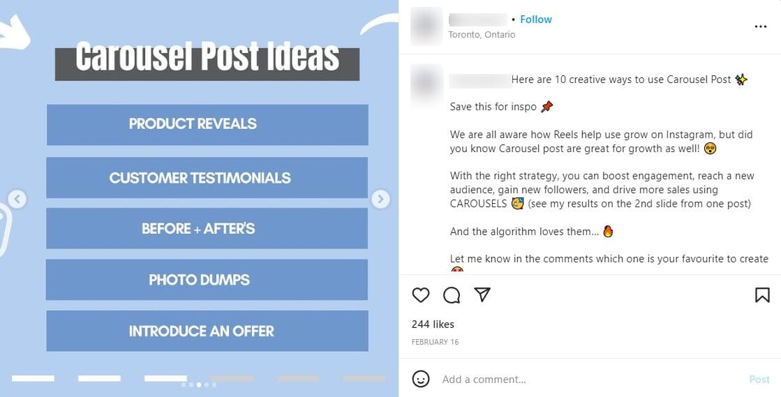 craousal posts-instagram marketing