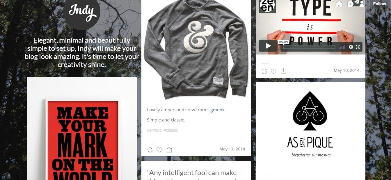 Free Tumblr Themes-indy 