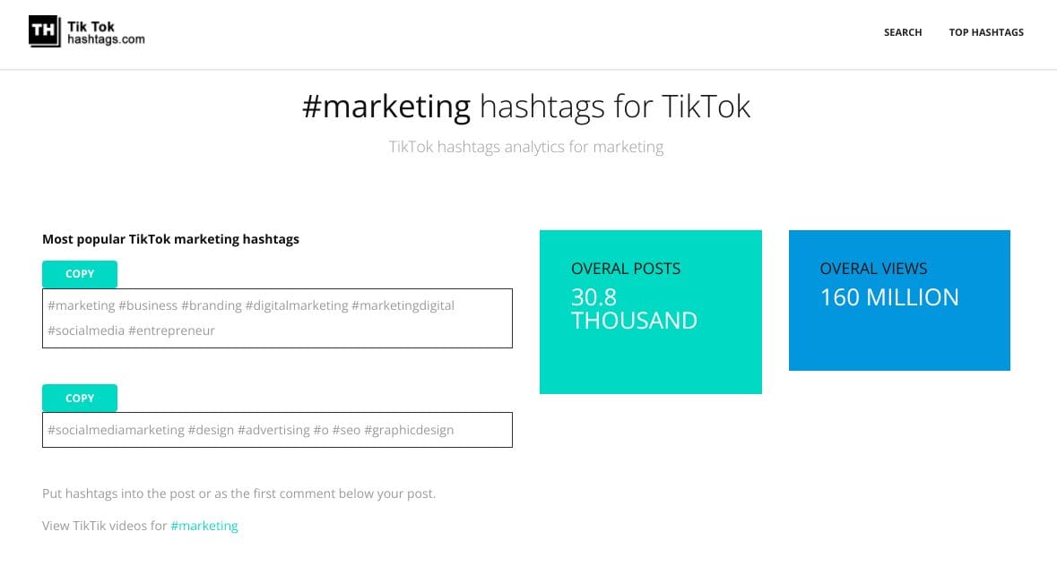 marketing hashtag-tiktok trending hashtags