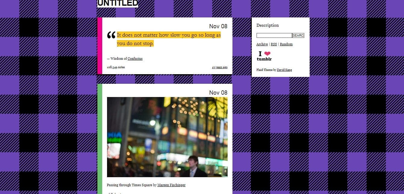 Free Tumblr Themes-plaid 