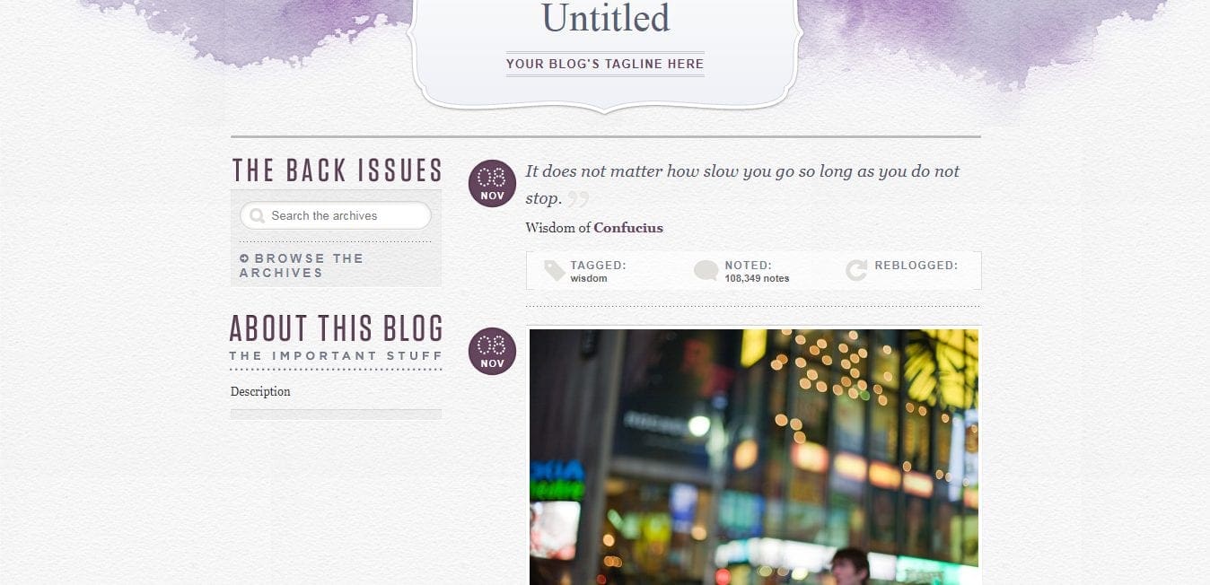 Free Tumblr Themes-watercolor 