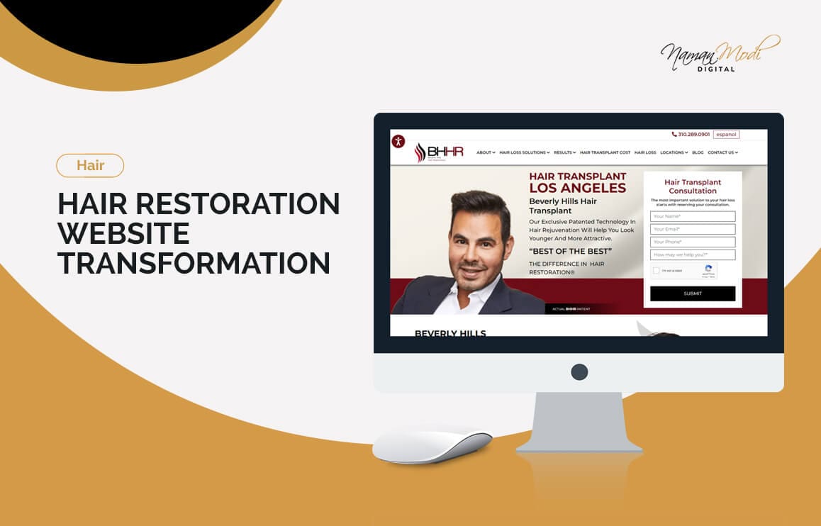 hair restoration website transformation