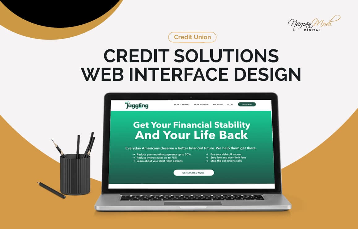 credit solutions web Interface design
