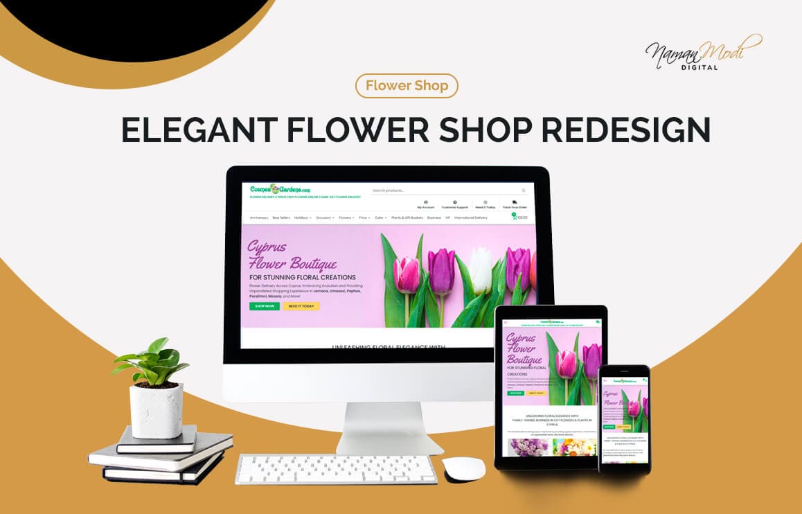 Elegant flower shop redesign
