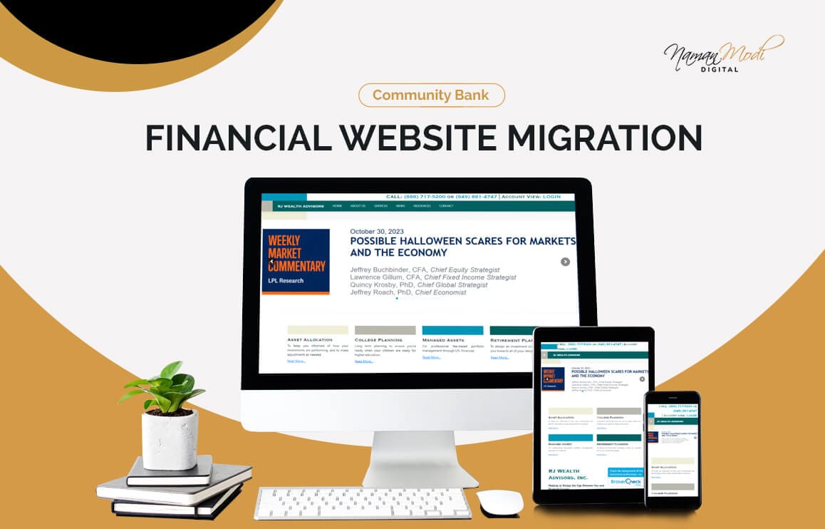 Financial website migration